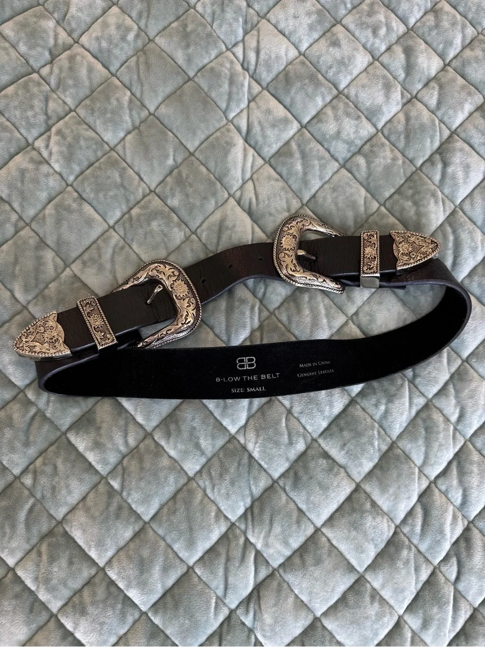 B-Low the Belt Bri Bri Belt with Silver Western Hardware - Picture 2 of 3